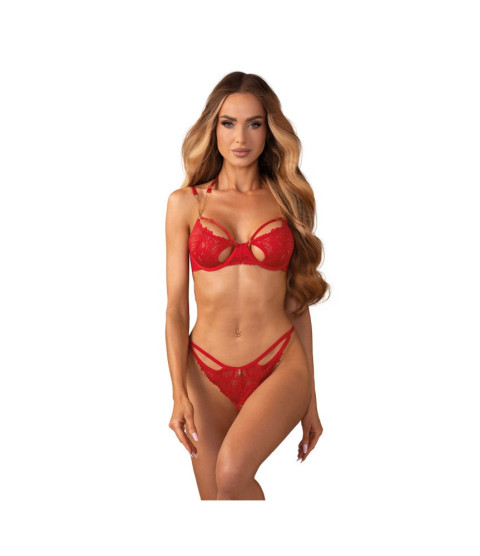 Matildea ensemble lingerie ouvert rouge